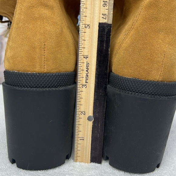 Beast Fashion, tan suede platform chunky heel - Picture 3 of 5